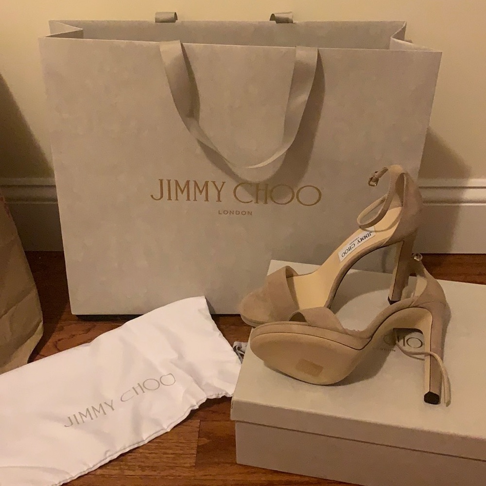 Jimmy Choo Strappy Sandal Heels. NEVER WORN